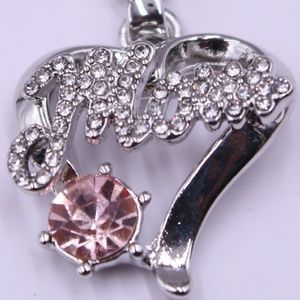 Charter Club Women's "MOM" Necklace & Earrings Set Silver Tone